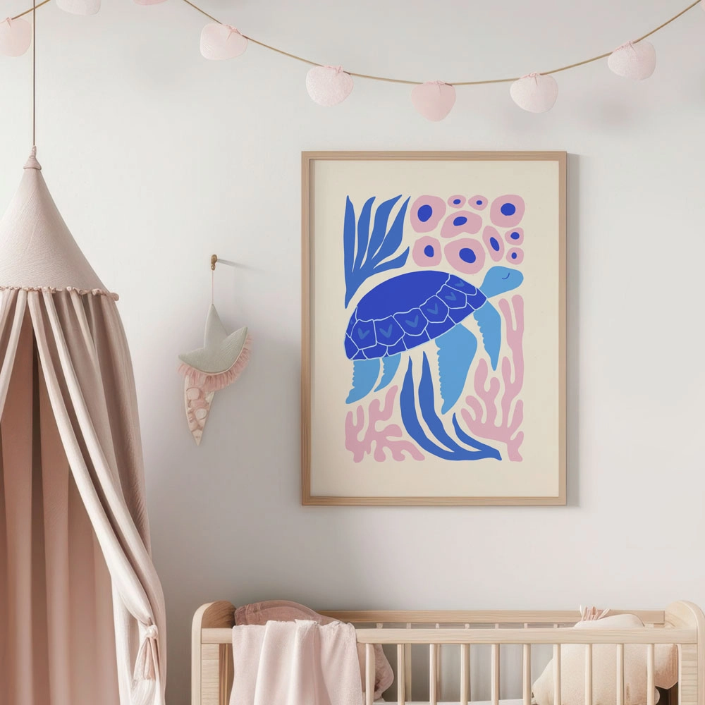 Πόστερ MATISSE STYLE SEA TURTLE