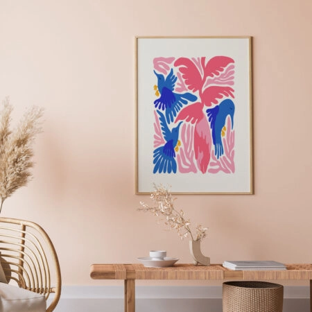 Πόστερ MATISSE STYLE TROPICAL BIRDS AND PLANTS