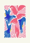 Πόστερ MATISSE STYLE TROPICAL BIRDS AND PLANTS