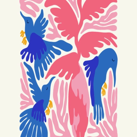 Πόστερ MATISSE STYLE TROPICAL BIRDS AND PLANTS - Ζωα Sticky 3