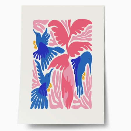 Πόστερ MATISSE STYLE TROPICAL BIRDS AND PLANTS - Ζωα Sticky 1