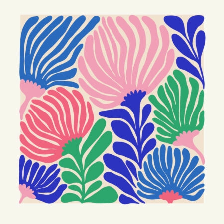 Πόστερ MATISSE STYLE TROPICAL FLOWER POWER 2 - Abstract - Αφηρημένα Sticky 3