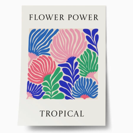 Πόστερ MATISSE STYLE TROPICAL FLOWER POWER 2 - Abstract - Αφηρημένα Sticky 1