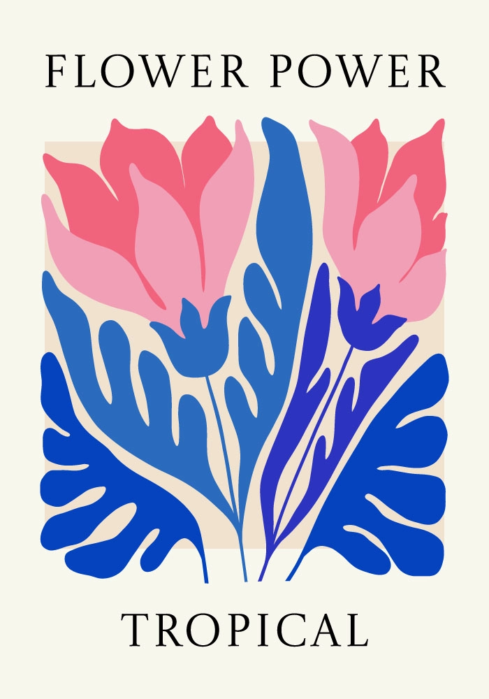 Πόστερ MATISSE STYLE TROPICAL FLOWER POWER