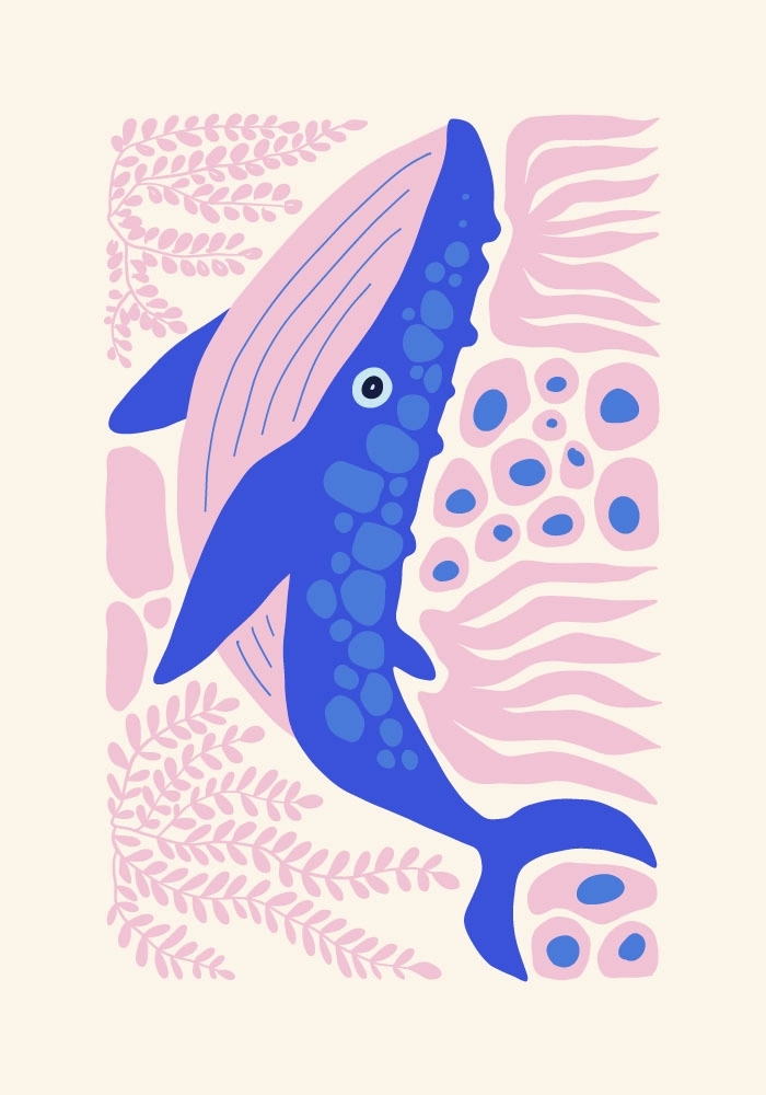 Πόστερ MATISSE STYLE WHALE
