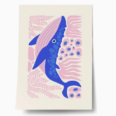 Πόστερ MATISSE STYLE WHALE - Παιδικά Sticky 1