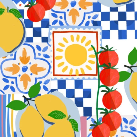 Πόστερ MEDITERRANEAN TABLE ILLUSTRATION - Food & Drink Sticky 3