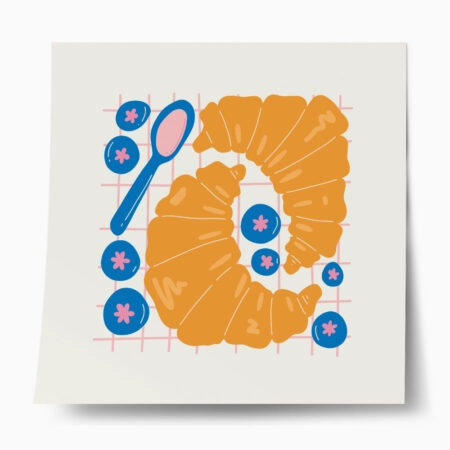 Πόστερ MINIMAL CROISSANTS - Food & Drink Sticky 1