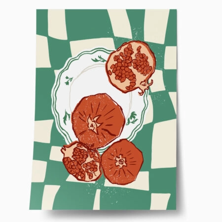 Πόστερ MINIMAL POMEGRANATES - Food & Drink Sticky 1
