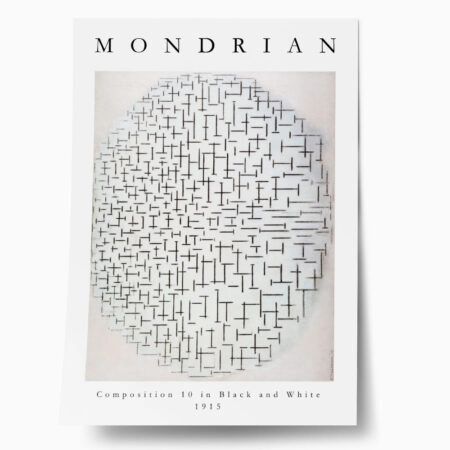 Πόστερ MONDRIAN - COMPOSITION 10 IN BLACK AND WHITE - Διασημοι Ζωγραφοι Sticky 1