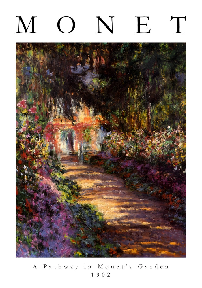 Πόστερ MONET - A PATHWAY IN MONET'S GARDEN