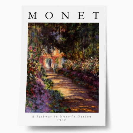 Πόστερ MONET - A PATHWAY IN MONET'S GARDEN - Διασημοι Ζωγραφοι Sticky 1