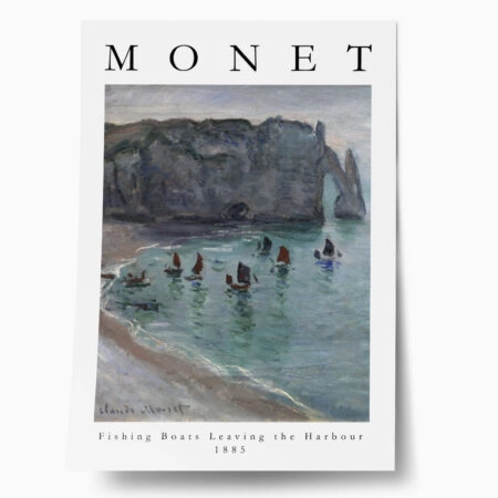 Πόστερ MONET - FISHING BOATS LEAVING THE HARBOUR - Διασημοι Ζωγραφοι Sticky 1