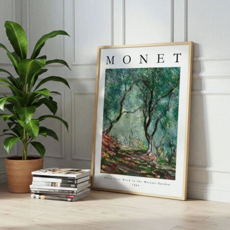Πόστερ MONET - OLIVE TREE WOOD IN THE MORENO GARDEN