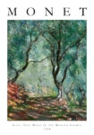 Πόστερ MONET - OLIVE TREE WOOD IN THE MORENO GARDEN