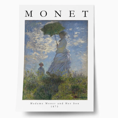 Πόστερ MONET - WOMAN WITH SON - Διασημοι Ζωγραφοι Sticky 1