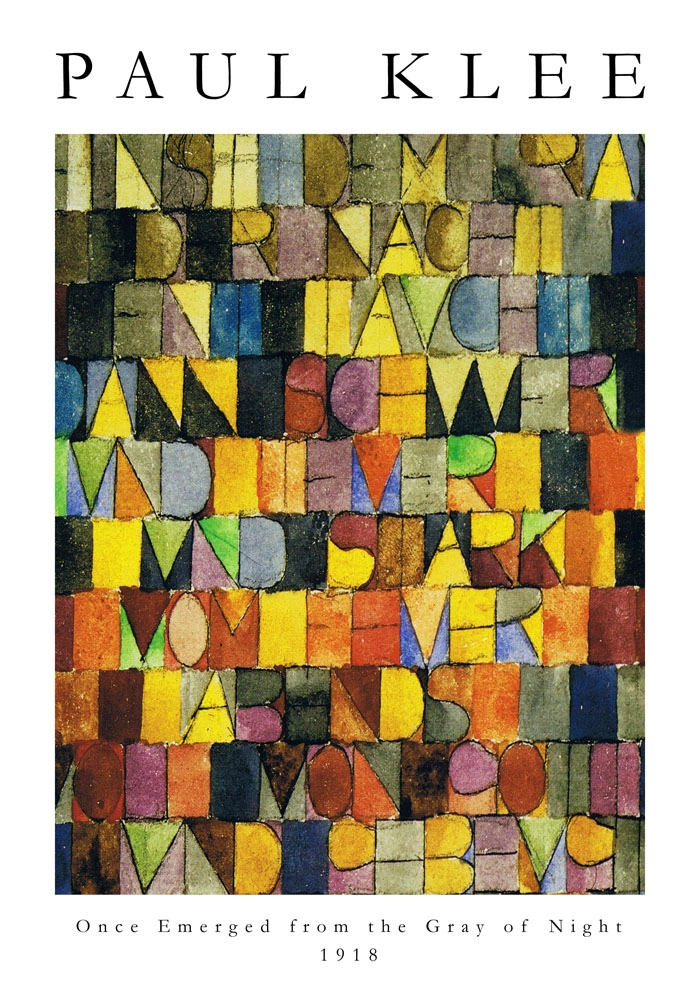 Πόστερ PAUL KLEE - ONCE EMERGED FROM THE GREY OF NIGHT