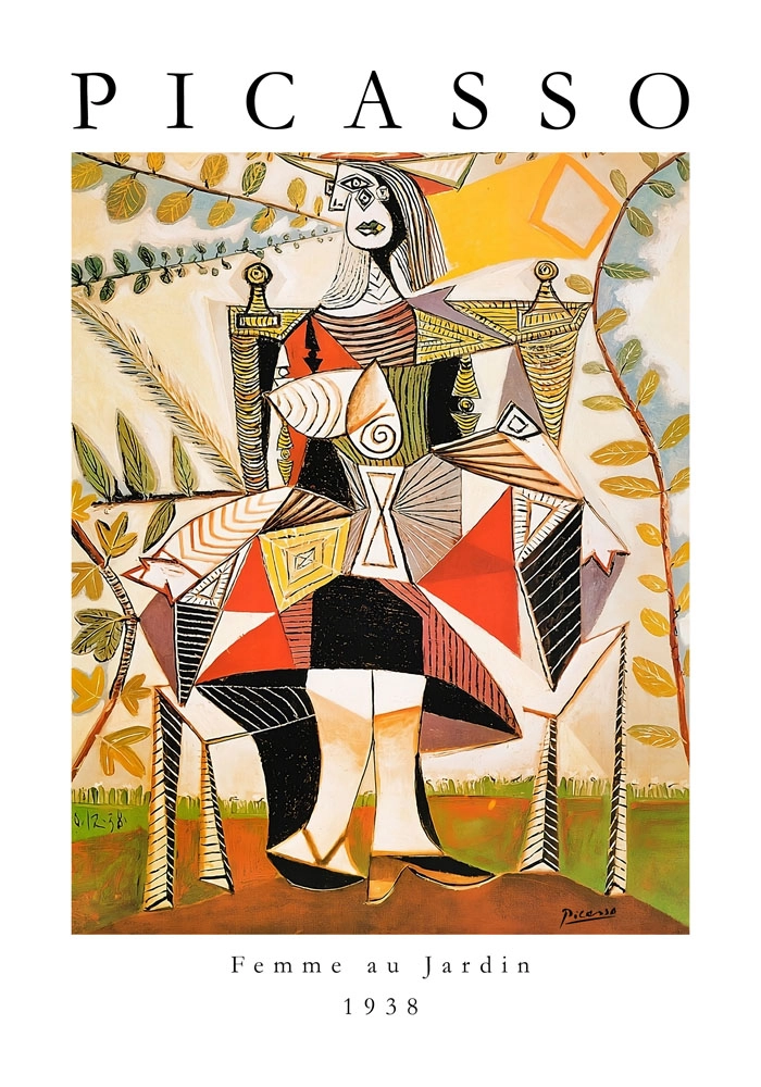 Πόστερ PICASSO - FEMME AU JARDIN