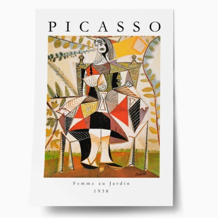 Πόστερ PICASSO - FEMME AU JARDIN - Διασημοι Ζωγραφοι Sticky 1