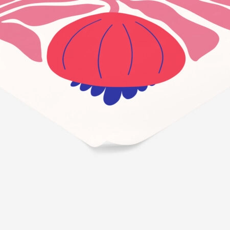 Πόστερ PINK AND RED ABSTRACT FLORAL - Botanical - Λουλούδια Sticky 2