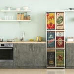 Αυτοκόλλητο ψυγείου RETRO FOOD CANS