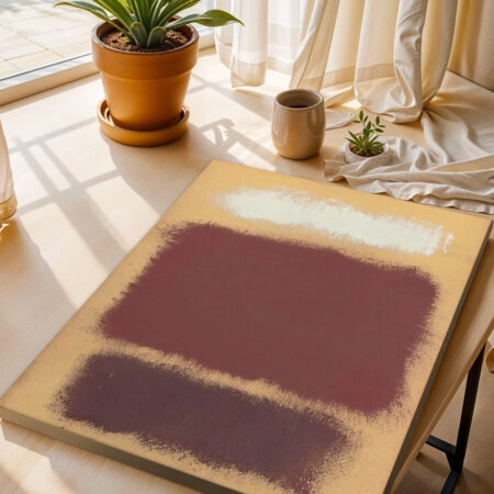 Πινακας σε καμβά ROTHKO - BEIGE BROWN RED WHITE