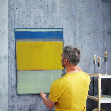 Πινακας σε καμβά ROTHKO - BLUE YELLOW MINT