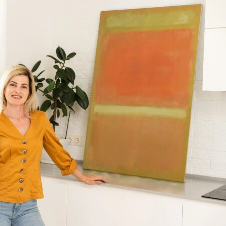 Πινακας σε καμβά ROTHKO - BROWN RED