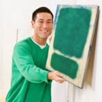 Πινακας σε καμβά ROTHKO - GREEN WHITE BLUE