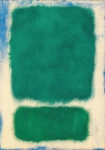 Πινακας σε καμβά ROTHKO - GREEN WHITE BLUE