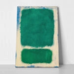Πινακας σε καμβά ROTHKO - GREEN WHITE BLUE