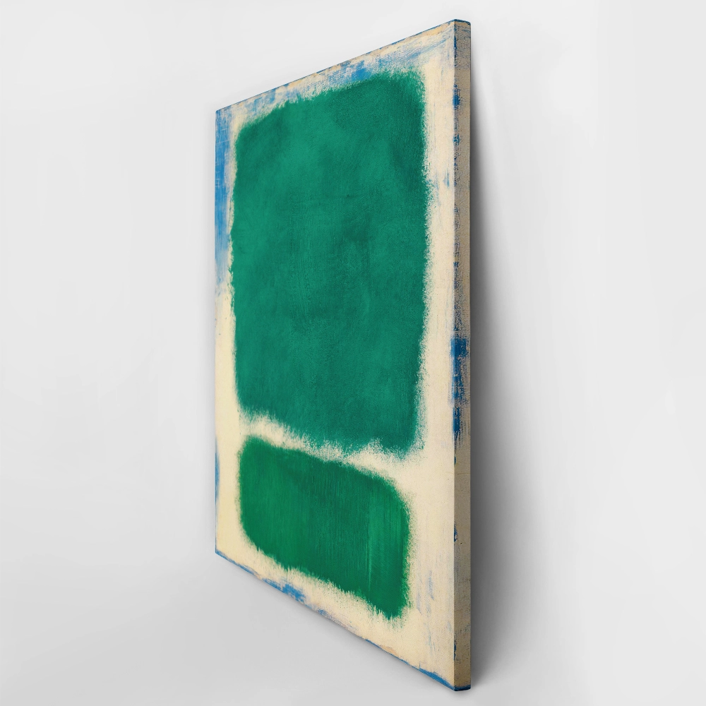 Πινακας σε καμβά ROTHKO - GREEN WHITE BLUE