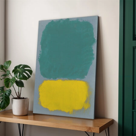Πινακας σε καμβά ROTHKO - GREEN YELLOW BLUE
