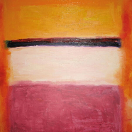 Πινακας σε καμβά ROTHKO - ORANGE BLACK WHITE RED - Rothko Mark Sticky 6