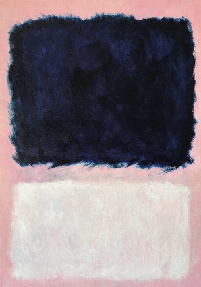 Πινακας σε καμβά ROTHKO - PINK BLACK WHITE