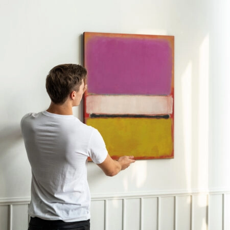 Πινακας σε καμβά ROTHKO - PURPLE WHITE YELLOW