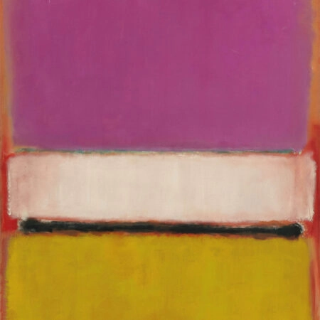 Πινακας σε καμβά ROTHKO - PURPLE WHITE YELLOW - Rothko Mark Sticky 6