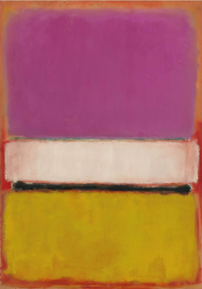 Πινακας σε καμβά ROTHKO - PURPLE WHITE YELLOW