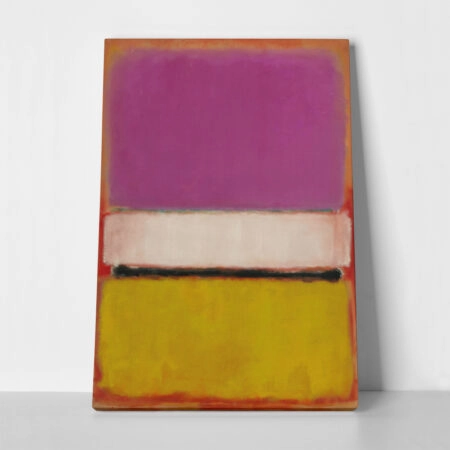 Πινακας σε καμβά ROTHKO - PURPLE WHITE YELLOW - Rothko Mark Sticky 1