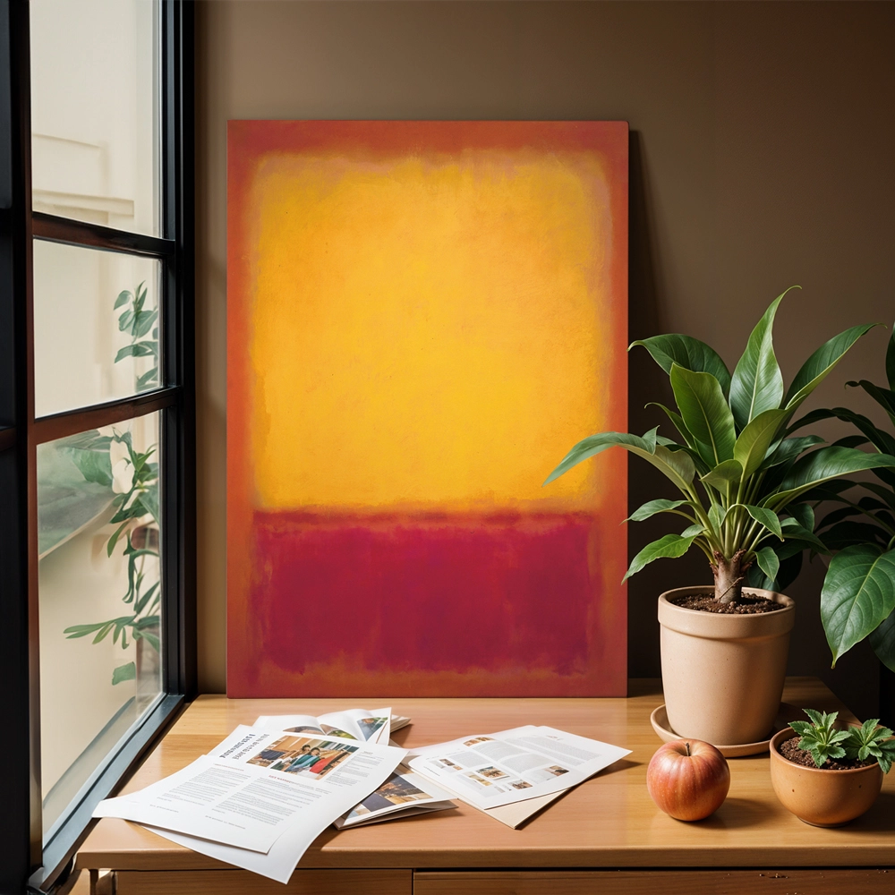 Πινακας σε καμβά ROTHKO - RED YELLOW