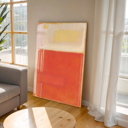 Πινακας σε καμβά ROTHKO - WHITE BEIGE RED ORANGE