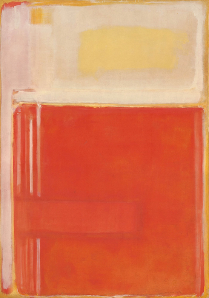 Πινακας σε καμβά ROTHKO - WHITE BEIGE RED ORANGE