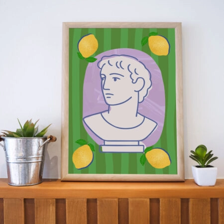 Πόστερ STATUE HEAD ILLUSTRATION