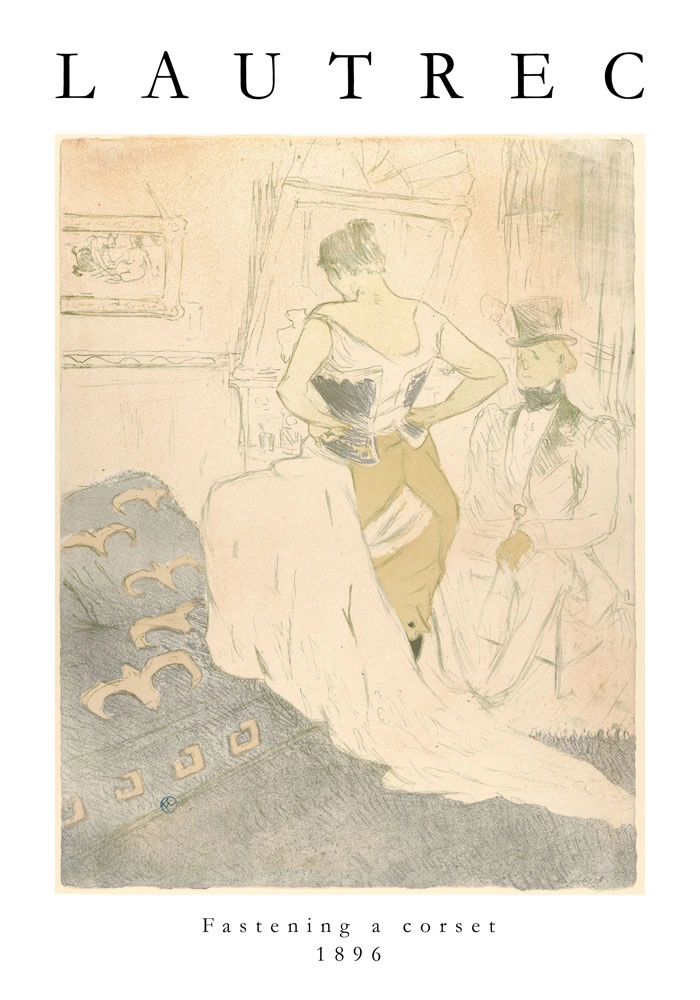 Πόστερ TOULOUSE LAUTREC - FASTENING A CORSET