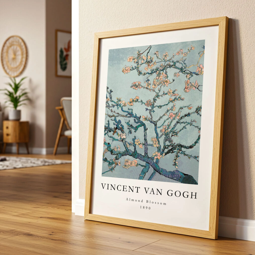 Πόστερ VAN GOGH - ALMOND BLOSSOM PASTEL BLUE