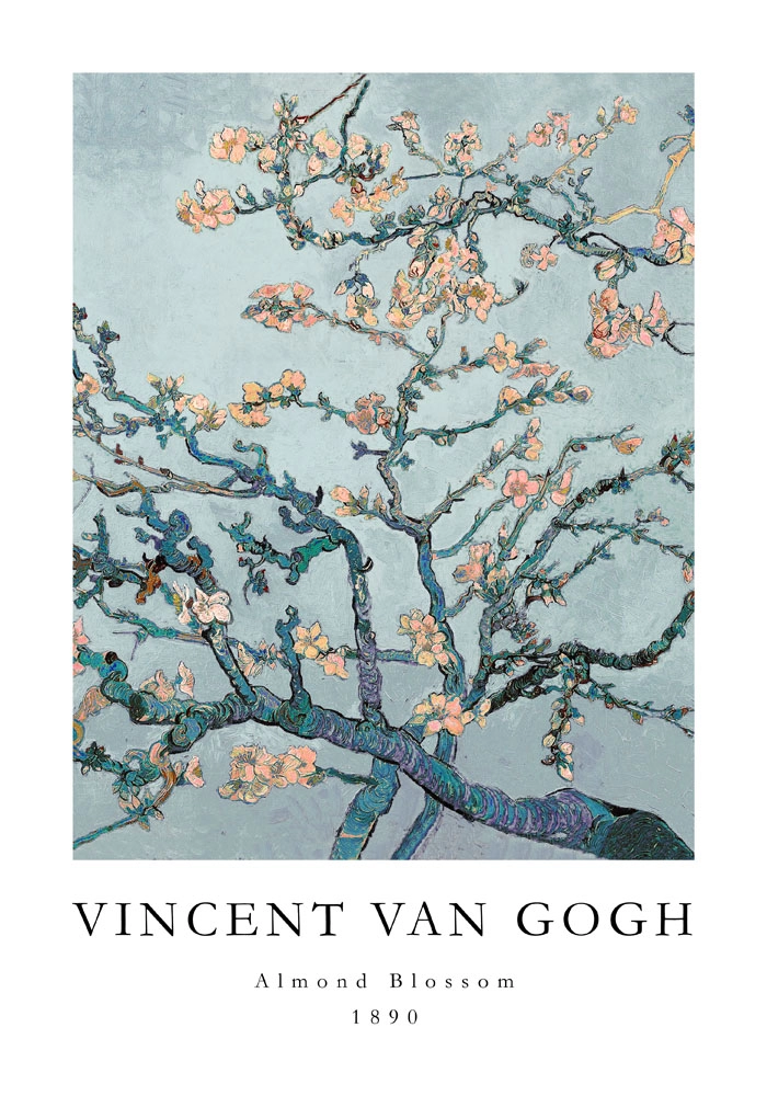 Πόστερ VAN GOGH - ALMOND BLOSSOM PASTEL BLUE