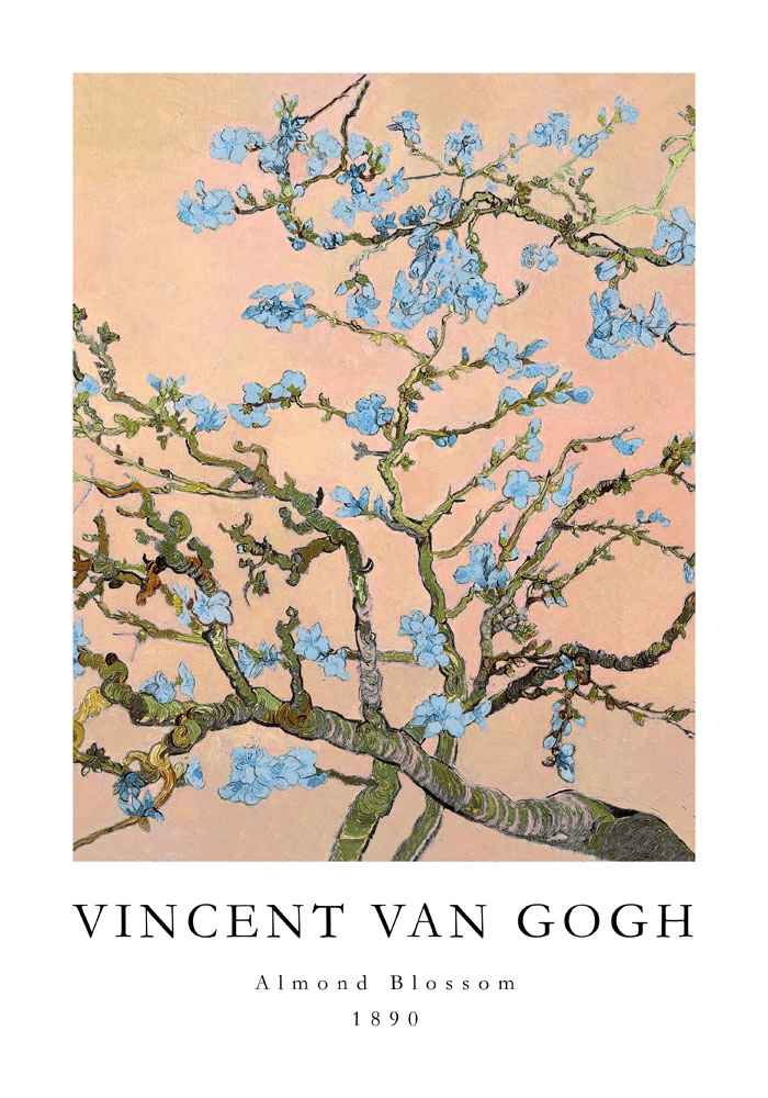 Πόστερ VAN GOGH - ALMOND BLOSSOM PASTEL PEACH