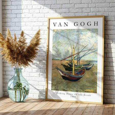 Πόστερ VAN GOGH - FISHING BOATS ON THE BEACH AT SAINTES-MARIES