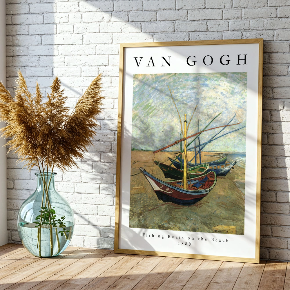 Πόστερ VAN GOGH - FISHING BOATS ON THE BEACH AT SAINTES-MARIES