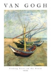 Πόστερ VAN GOGH - FISHING BOATS ON THE BEACH AT SAINTES-MARIES